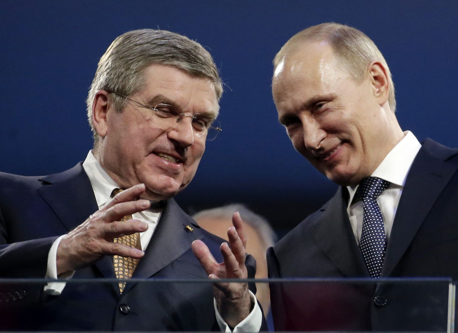 ROKi Thomas Bach ja Venemaa riigipea Vladimir Putin.