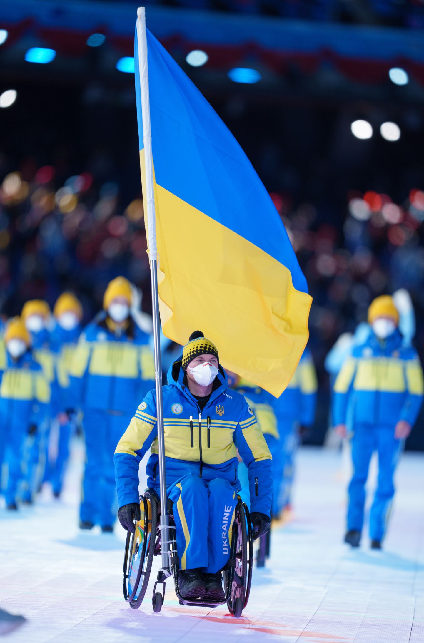 Ukraina paraolümpiakoondis avamisel.
