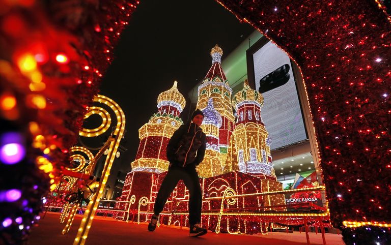 Ziemassvētku dekorācijas Maskavā.