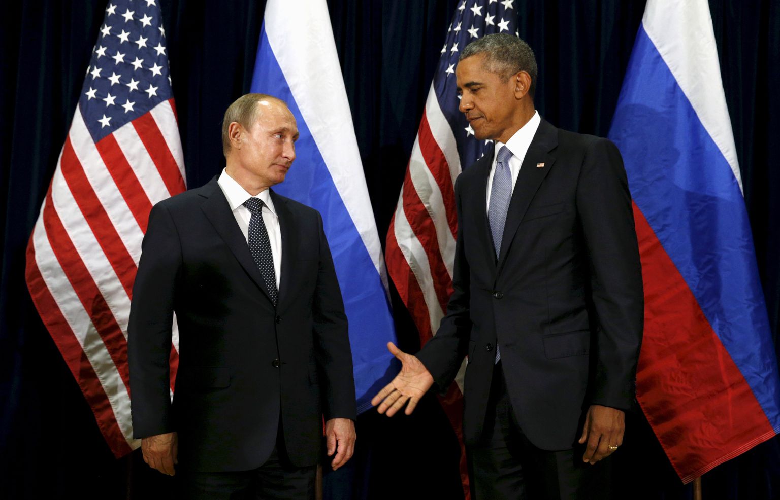Barack Obama (paremal) ja Vladimir Putin