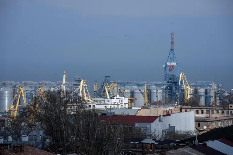 Зерновой терминал порта Одесса, Украина. 10 апреля 2023 года.
