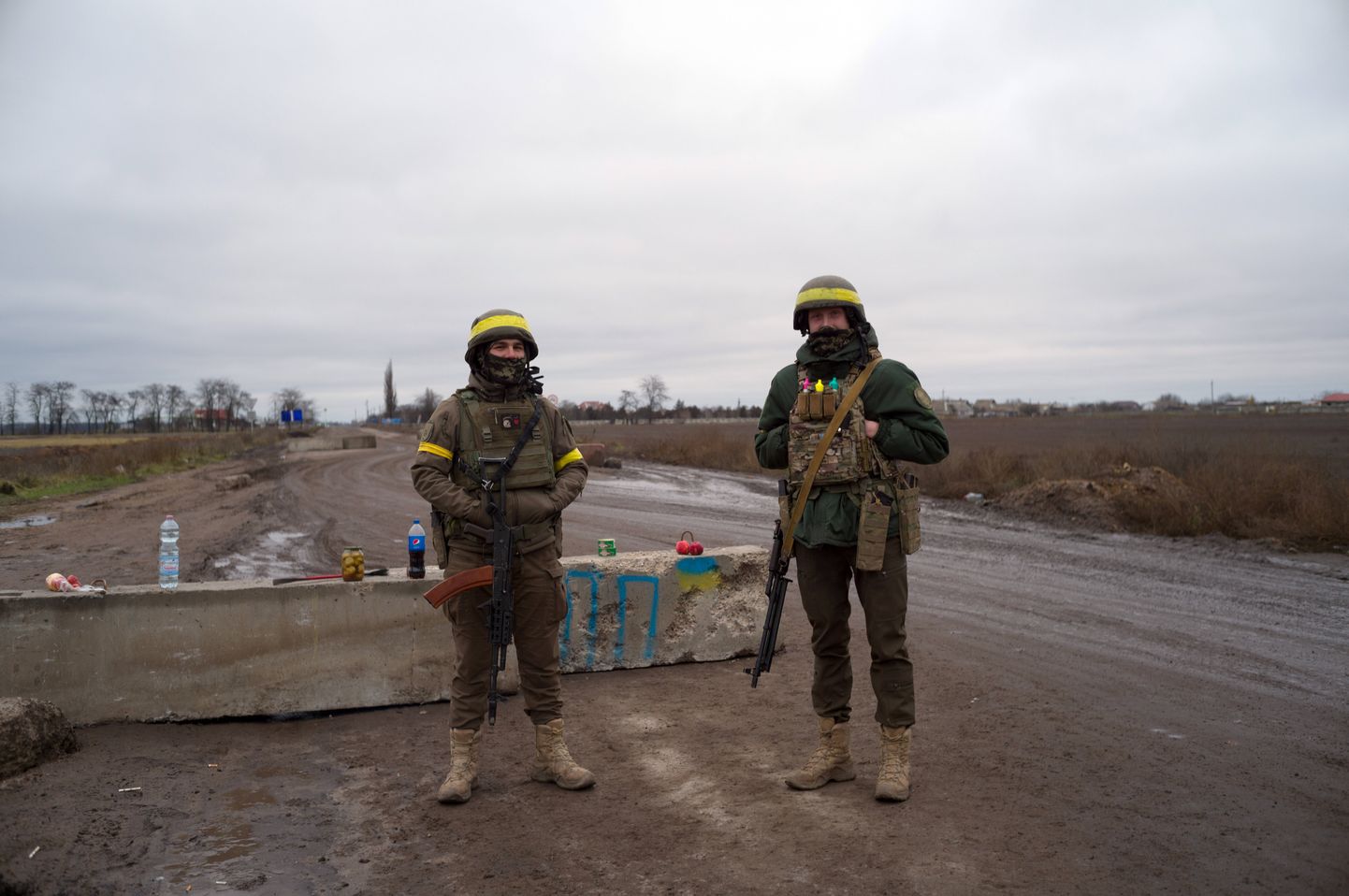 Ukraiņu karavīri Hersonā.