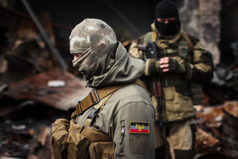 Nn Donetski Rahvavabariigi võitlejad. Foto: Scanpix
