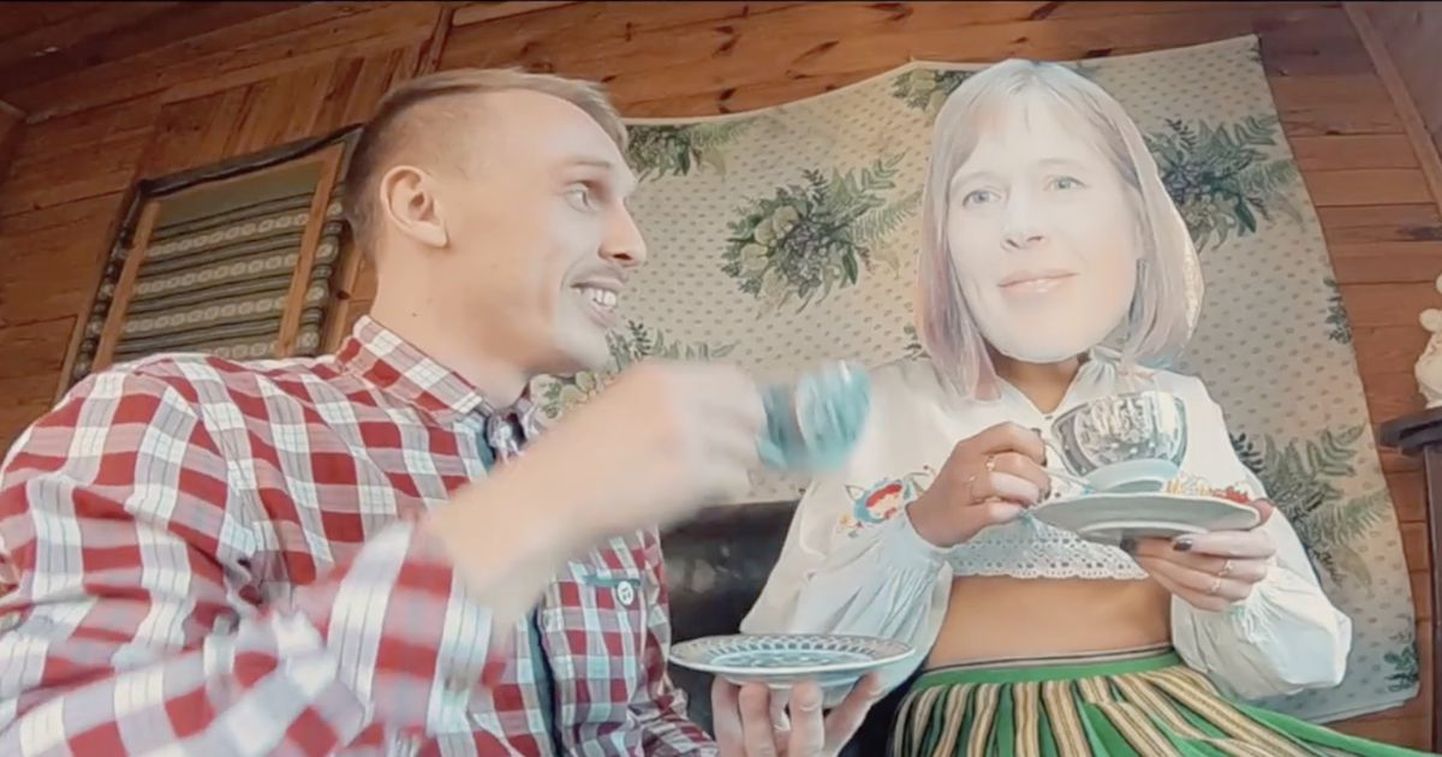 Kaader Kersti Kaljulaidile pühendatud laulu muusikavideost