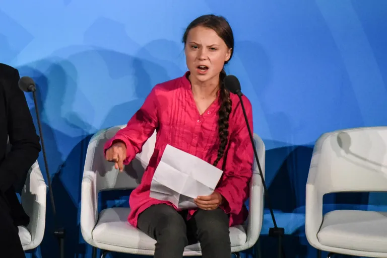 Greta Thunberg esinemas 23. septembril 2019 ÜRO kliimakonverentsil