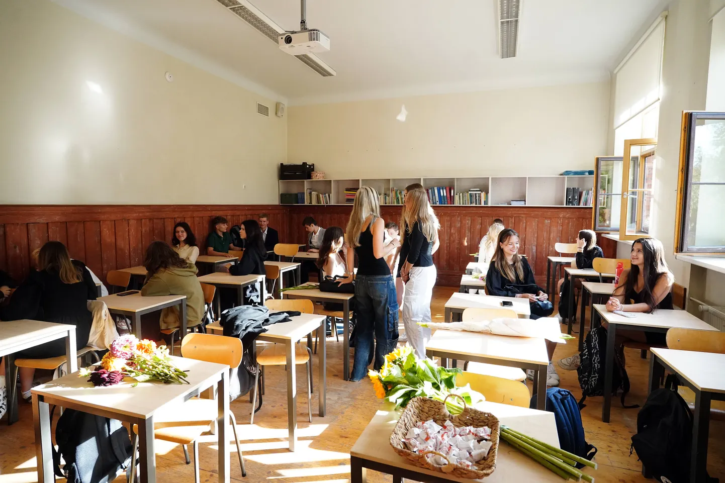 Uue kooliaasta algus ühes Riia koolis. Foto on illustratiivne.