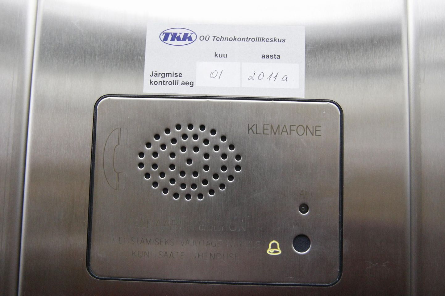 Tehnokontrollikeskus on liftide monopoolne kontrollija.