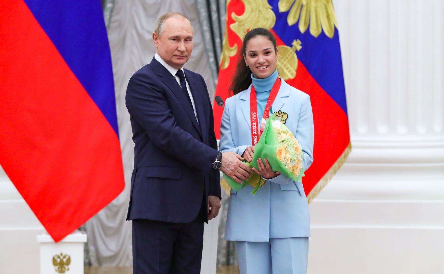 Вероника Степанова на встрече с президентом России Владимиром Путиным