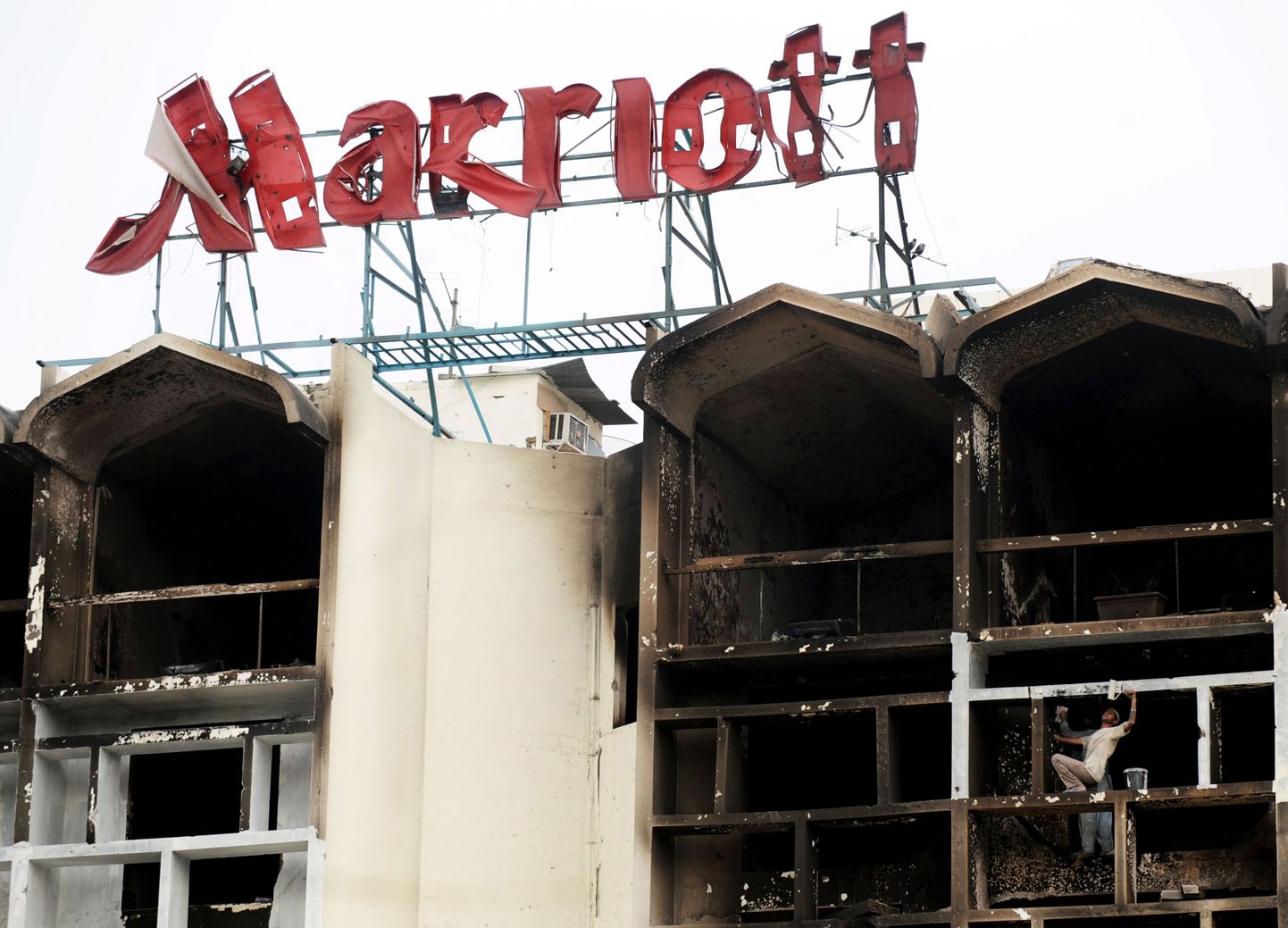 Marriotti hotell Islamabadis pärast enesetapurünnakut.