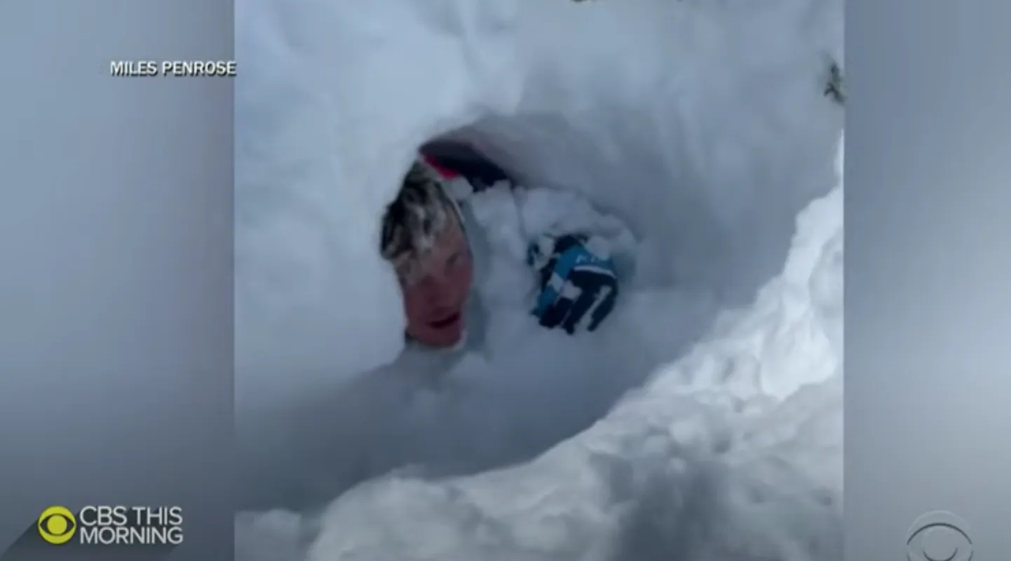 CBS hommikusaates näidati klippi lumelaviini alla jäänud ameeriklasest, kes oli pärast lumelaviini täiesti lume all, kuid jäi siiski ellu.