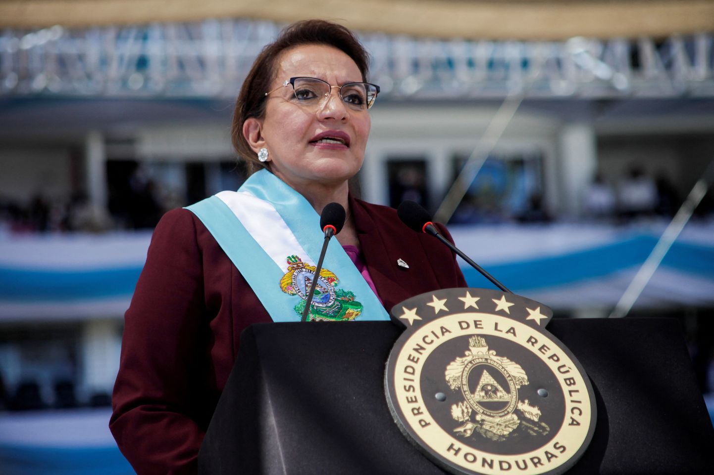 Hondurase president Xiomara Castro ametissevannutamisel.