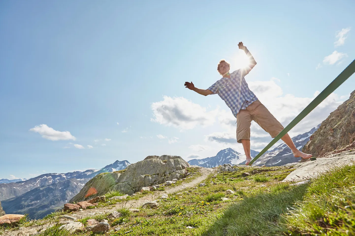 Slackline'i harrastaja