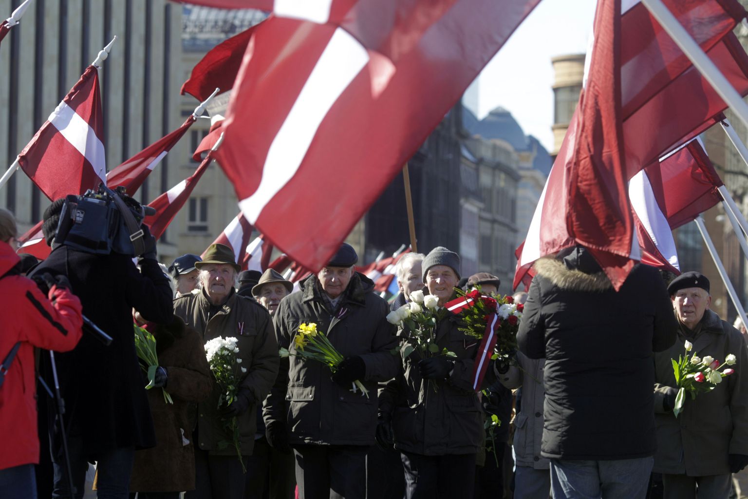 Шествие экс-легионеров СС в Риге, 16 марта 2013 года