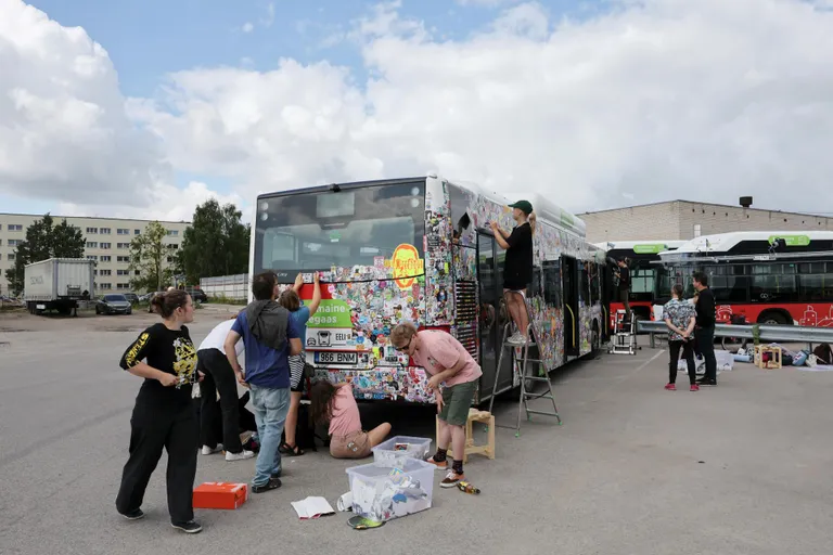 Eile lõunaks oli bussipargis suurem osa tööst tehtud.