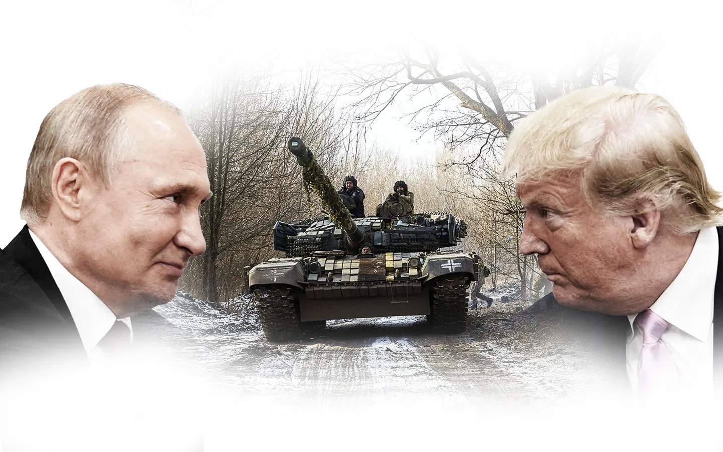 Krievijas diktators Vladimirs Putins un ASV prezidents Donalds Tramps.