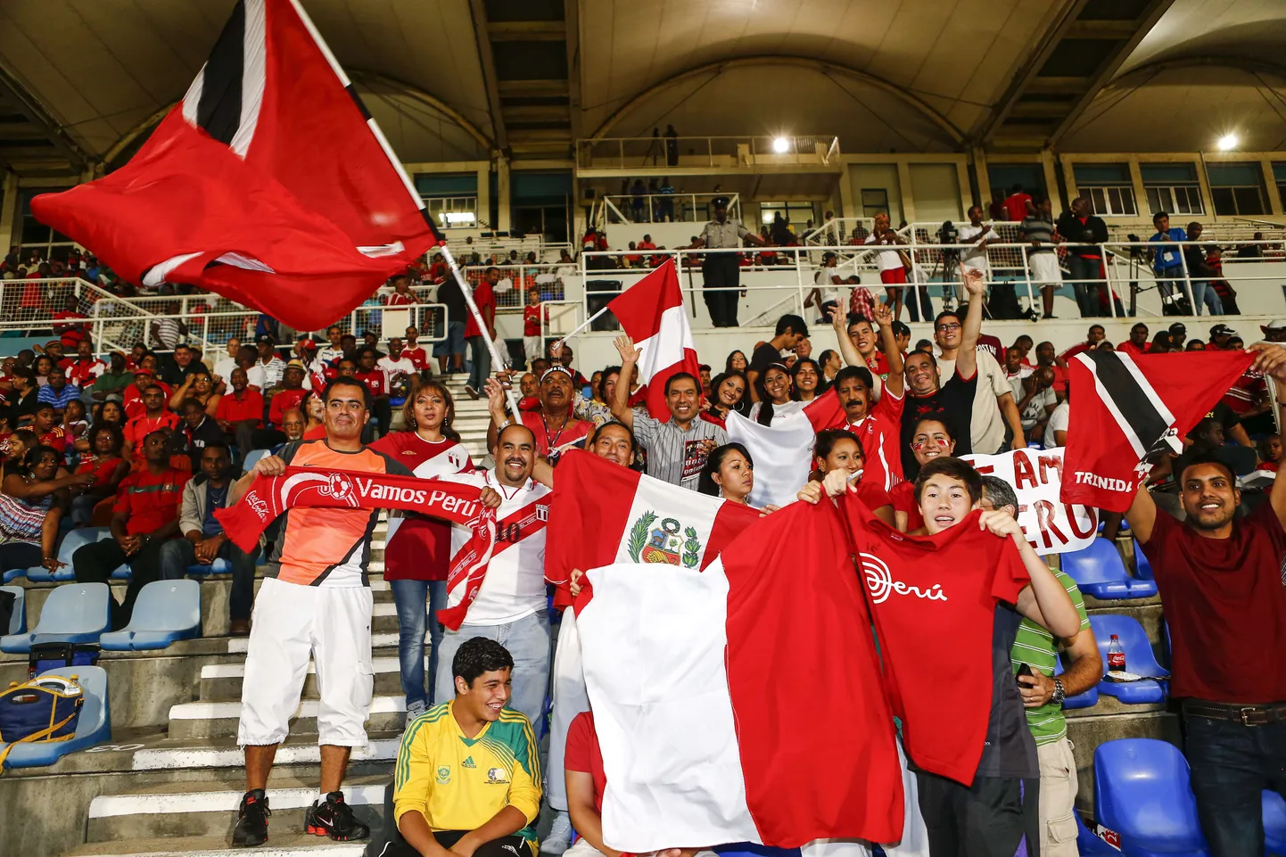 Trinidad & Tobago fännid kohtumise eel Peruuga