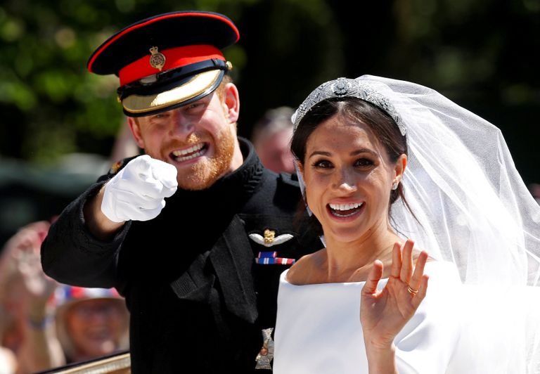 Prints Harry ja Sussexi hertsoginna Meghan oma pulmapäeval 19. mail