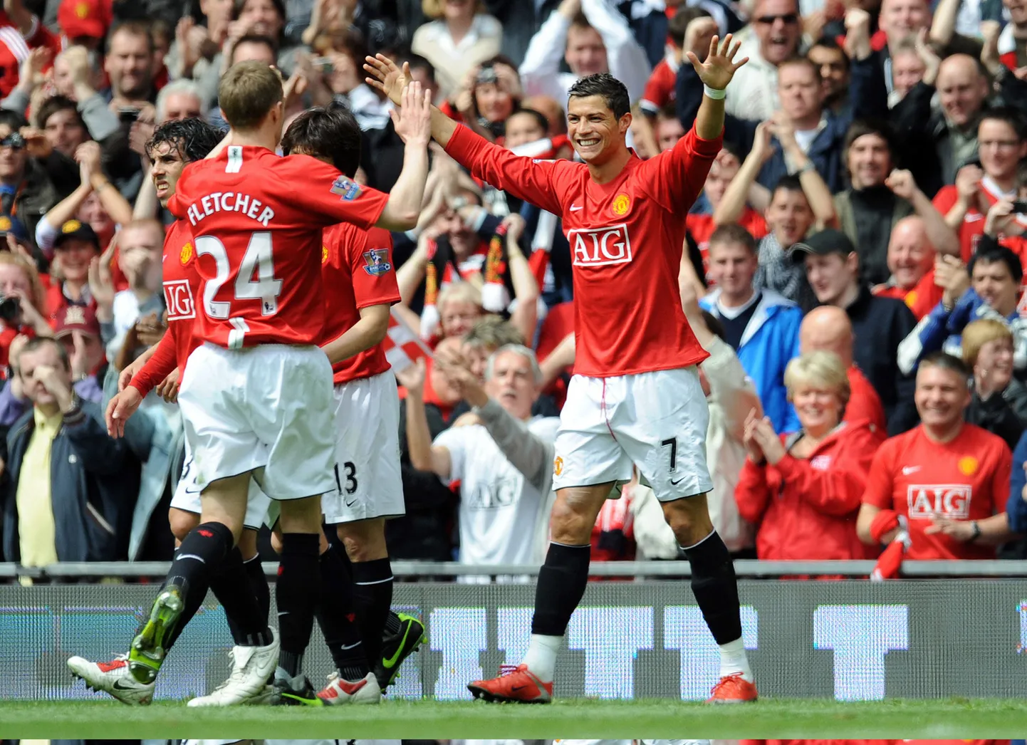 Cristiano Ronaldo Manchester Unitedi särgis.