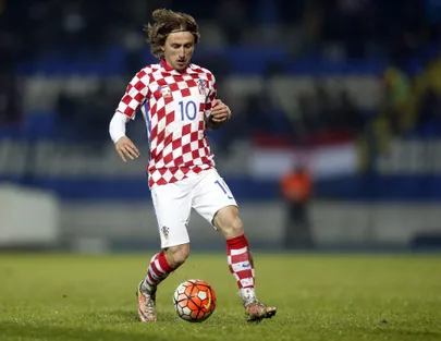 Madridi Realiga kaks Meistrite liiga tiitlit võitnud Luka Modric Horvaatia koondise särgis. Foto: