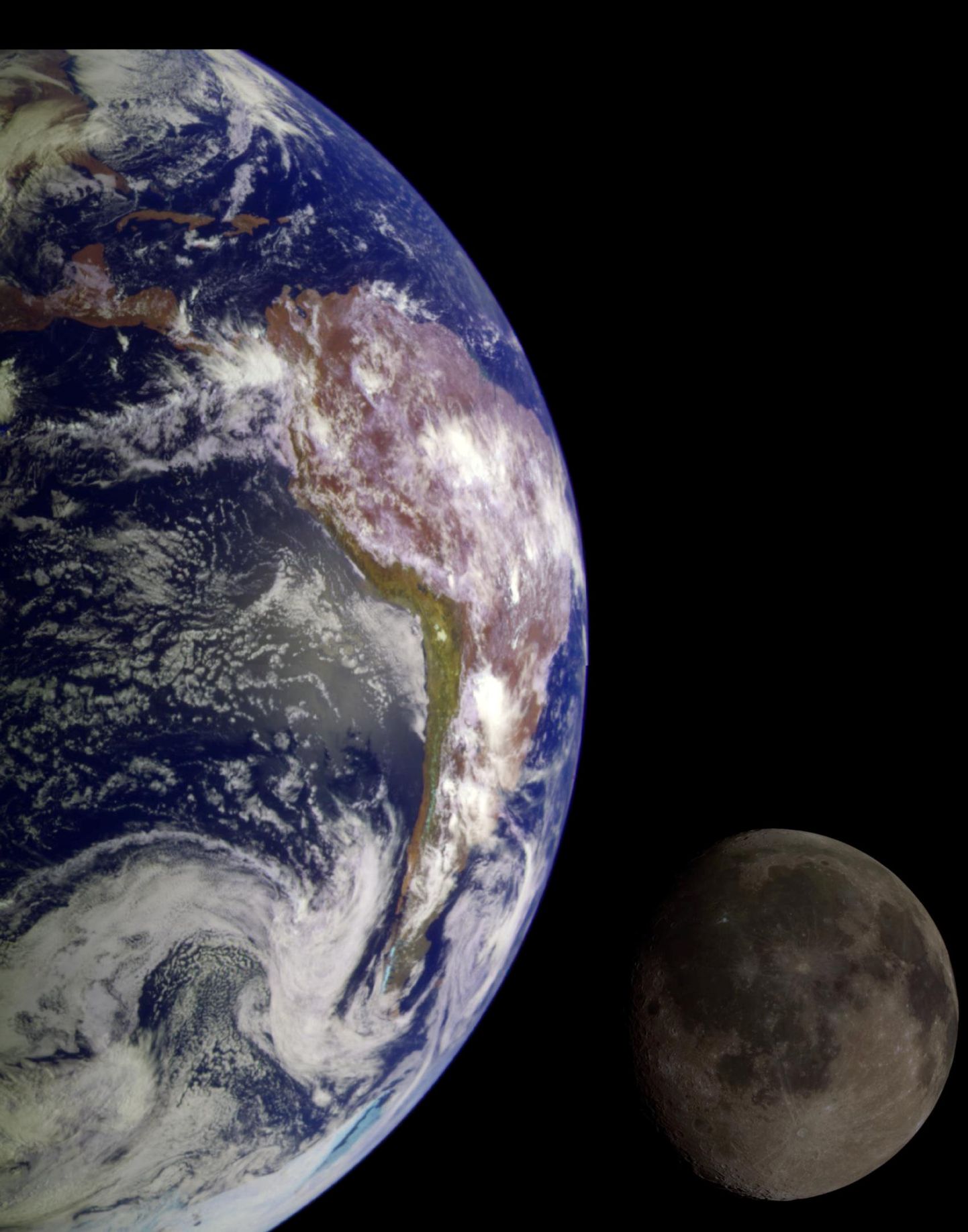 NASA Galileo kosmosesondi foto Maast ja Kuust