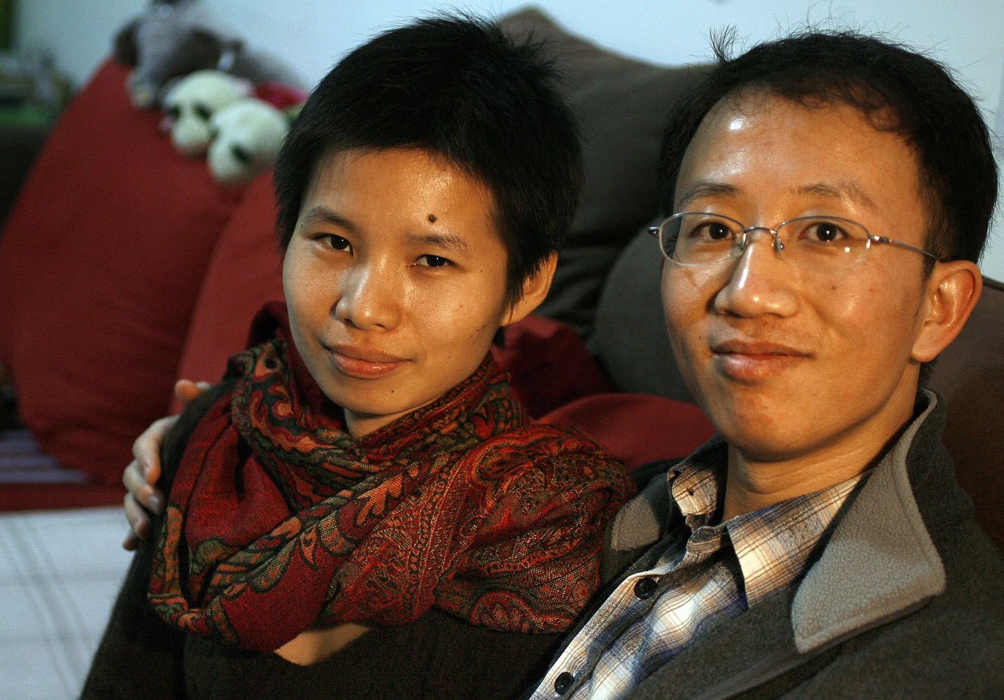 Hu Jia ja tema naine Zeng Jinyan.