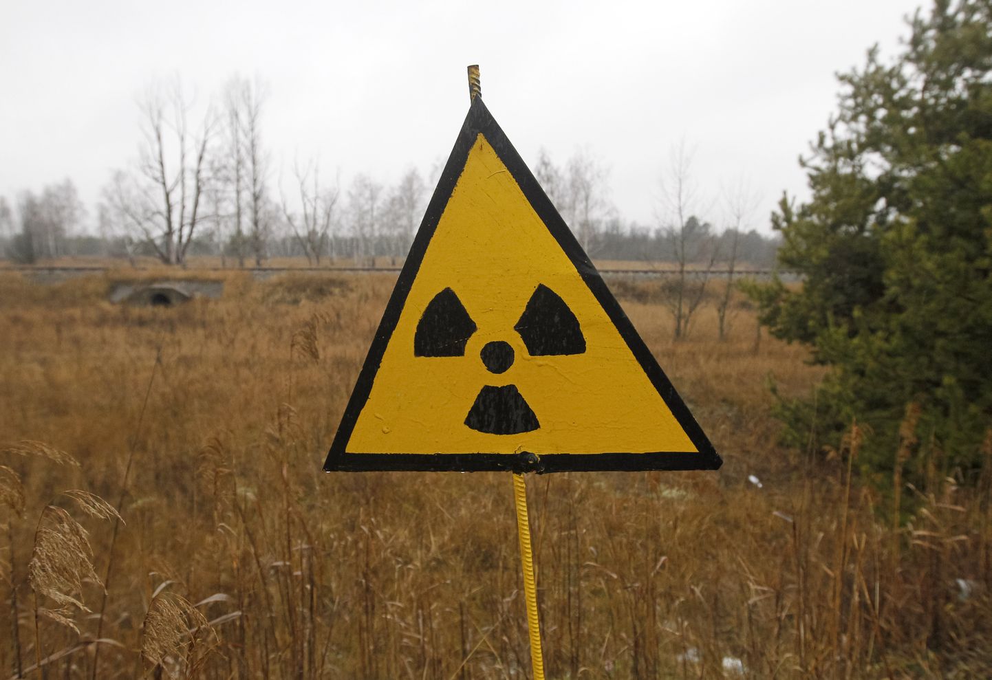Hoiatussilt Tšornobõli keelutsooni piiril.