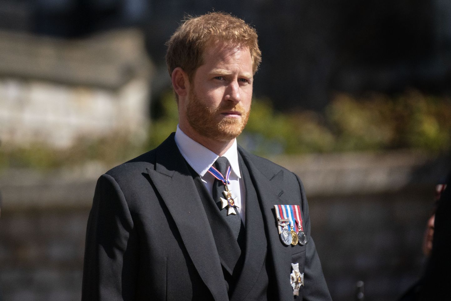 Prints Harry vanaisa, prints Philipi matustel 17. aprillil 2021.
