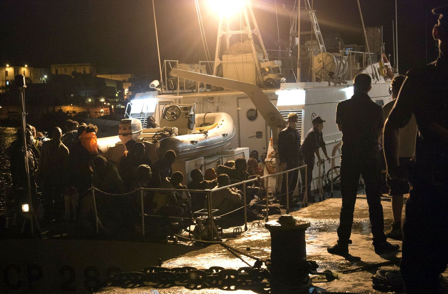 Liibüa illegaalsed immigrandid Itaalias Lampedusa saarel
