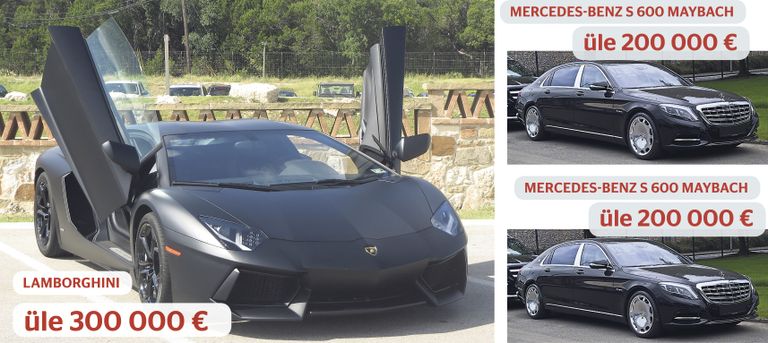 Vendadele Janek ja Urmas Jefimovile kuulub kolm luksusautot — üks Lamborghini Aventador ning kaks Mercedes-Benz S 600 Maybachi. Fotod on illustreerivad.