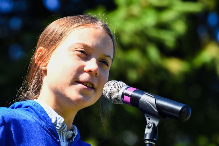 Greta Thunberg 27. septembril 2019 Kanadas Montrealis kõne pidamas