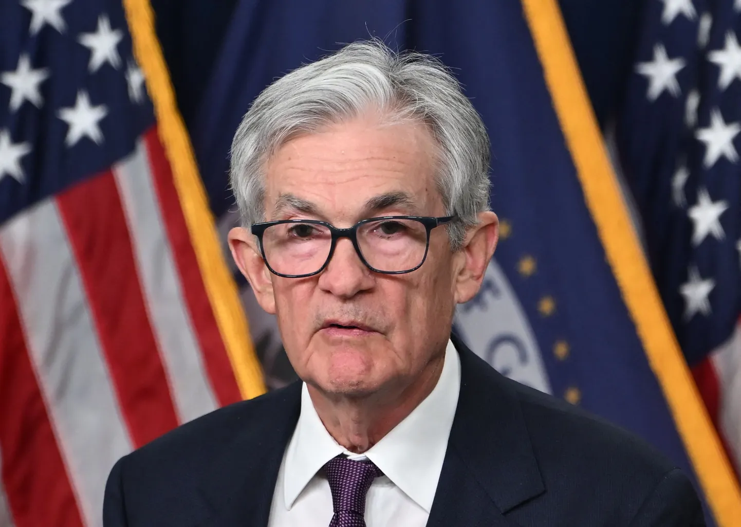USA Föderaalreservi esimees Jerome Powell pressikonverentsil pärast rahapoliitikakomitee koosolekut Washingtonis D.C. 18. detsembril 2024.