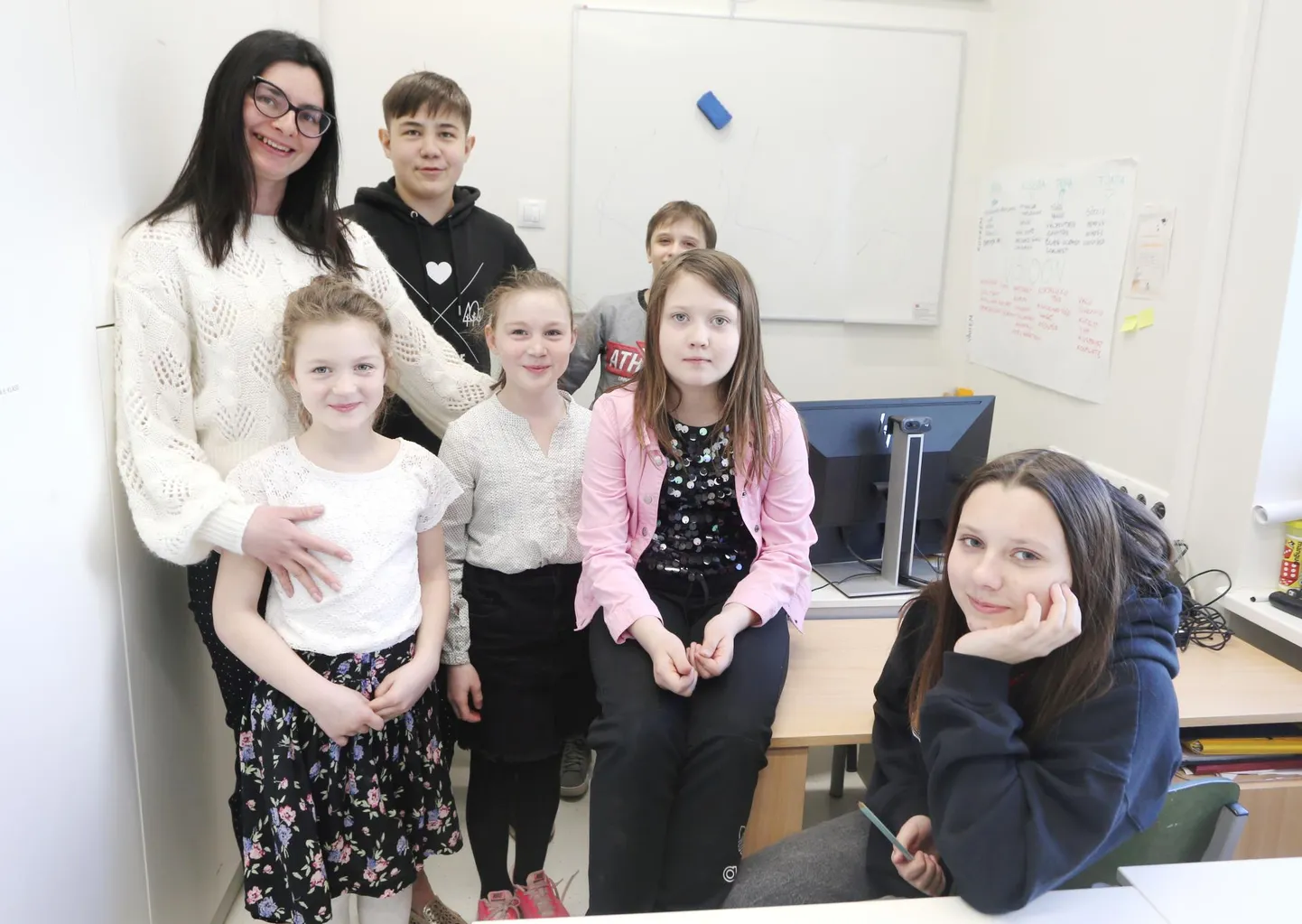 20.04.2022, Tartu
Ukraina lapsed Tartu Forseliuse koolis. 
Foto Sille Annuk, Tartu Postimees