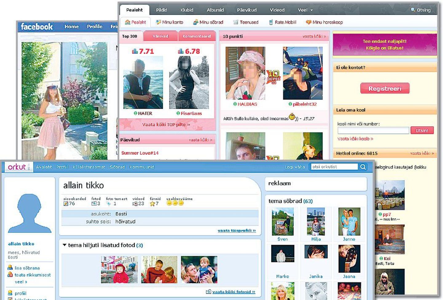 Siiani on Orkutis üleval kuu aja eest hukkunud veebel Allain Tikko konto.
