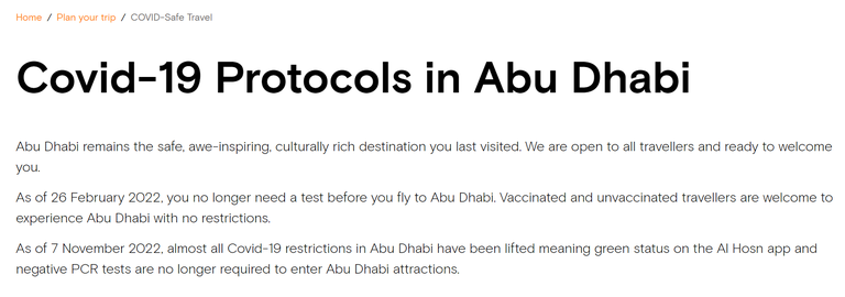 Alates 7. novembrist on ka Abu Dhabis lõpetatud peaaegu kõik piirangud.