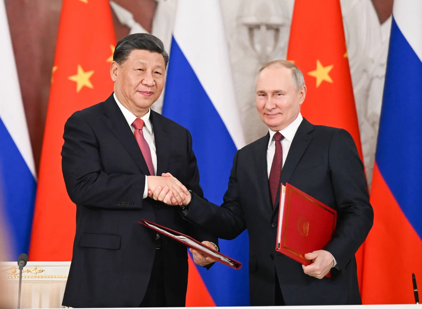 Hiina president Xi Jinping ja Venemaa president Vladimir Putin Moskvas.