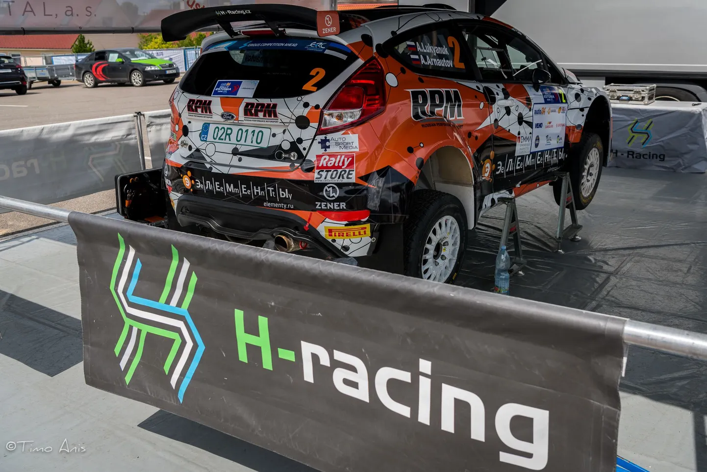 Rally Estonia hooldusala. Aleksei Lukjanuki Ford Fiesta R5.