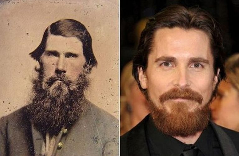 Christian Bale (paremal) ja USA kodusõja aegne sõdur
