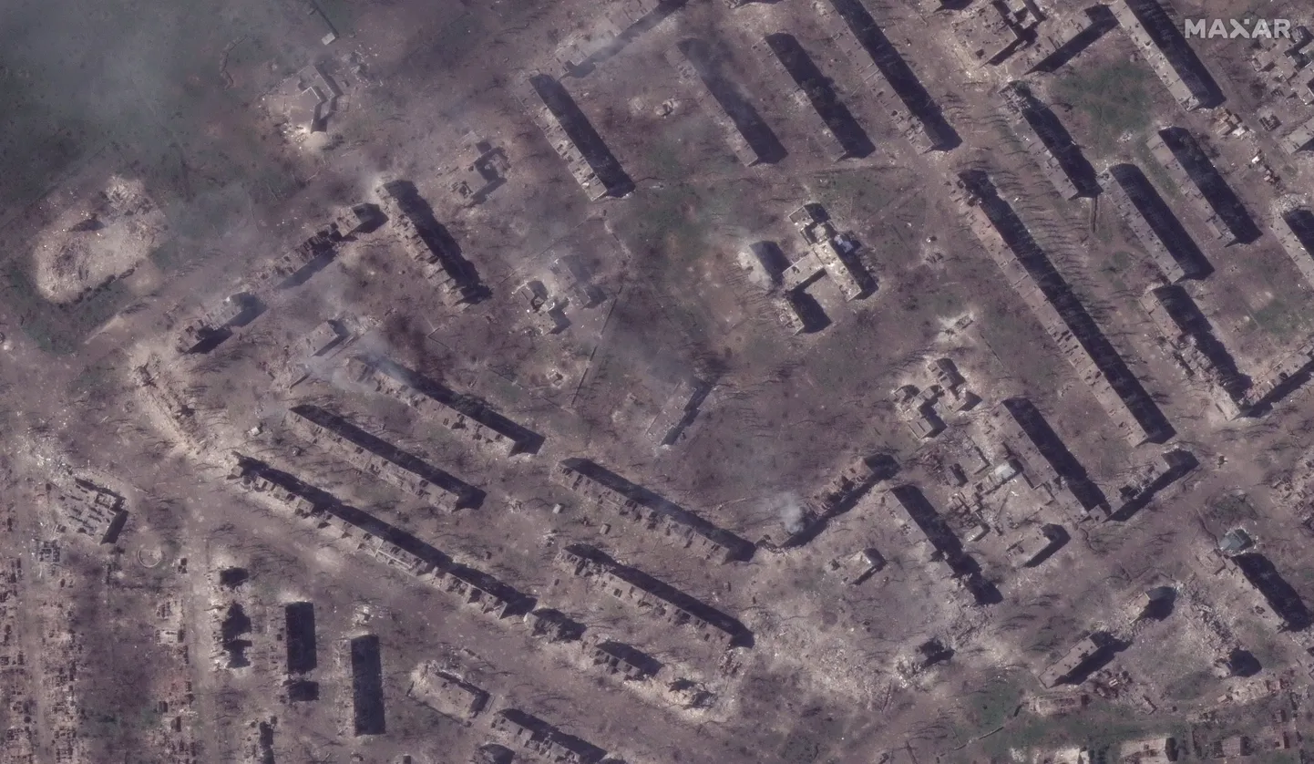 MaxarTechnologiesi satelliidifoto Bahmutist 15. mail 2023.