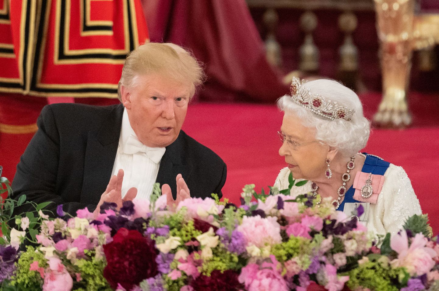 Donald Trump ja Elizabeth II 3. juunil Buckinghami palees toimunud banketil