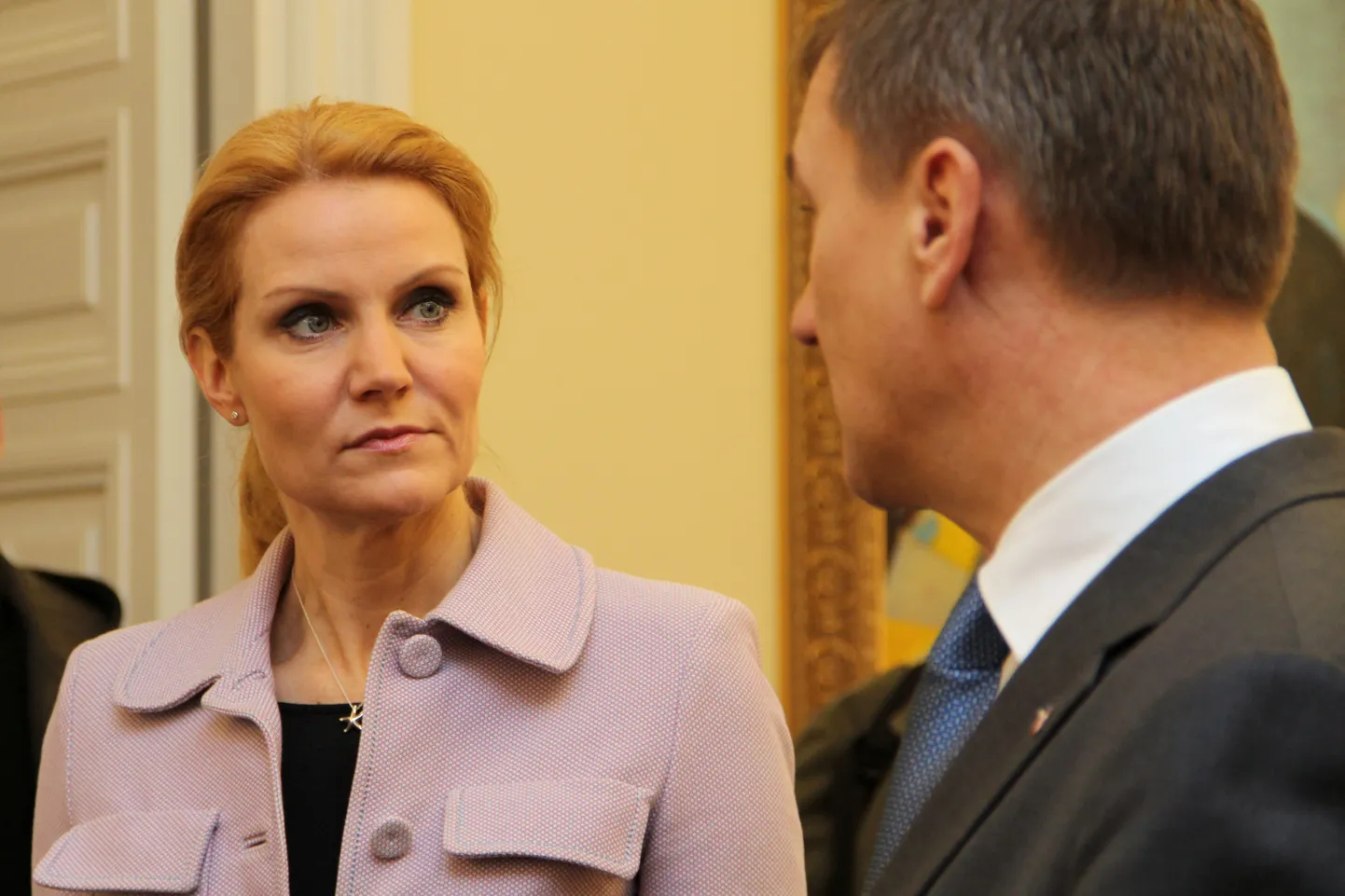 Taani peaminister Helle Thorning-Schmidt täna Stenbocki majas kohtumas Eesti peaministri Andrus Ansipiga.