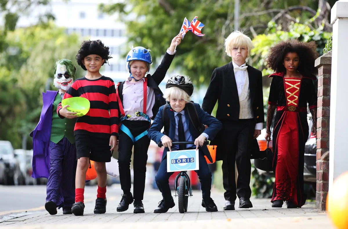 British children will be dressing up as [now former populist Prime Minister] Boris Johnson for Halloween