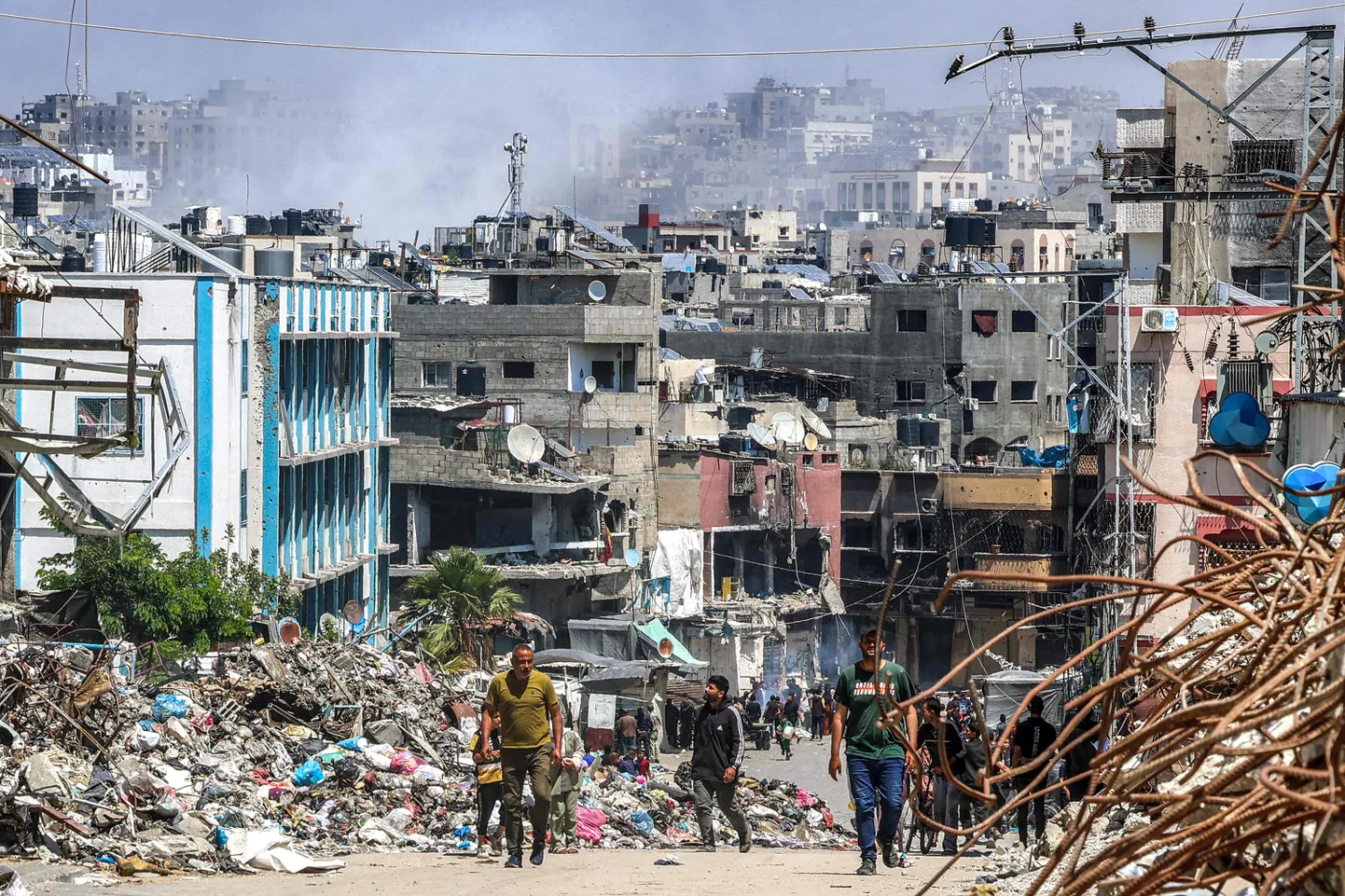 Jabalia Gaza sektoris pärast Iisraeli pommitamist.