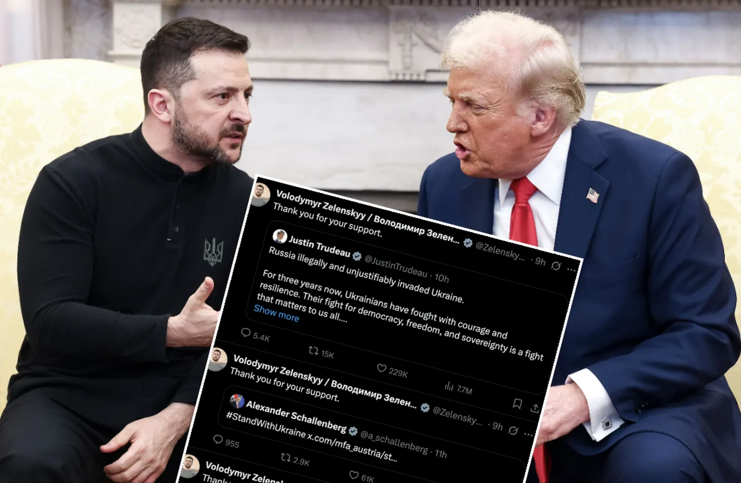 USA president Donald Trump ja Ukraina president Volodõmõr Zelenskõi.