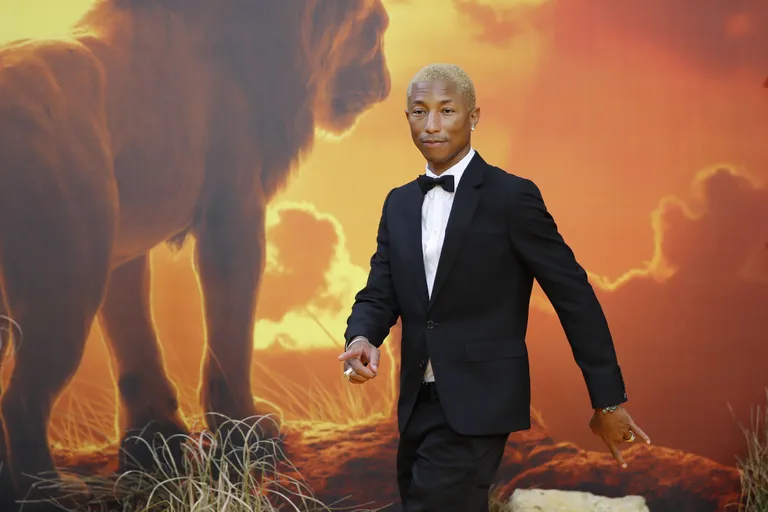 Pharrell Williams Londonis toimunud «Lõvikuninga» esilinastusel.