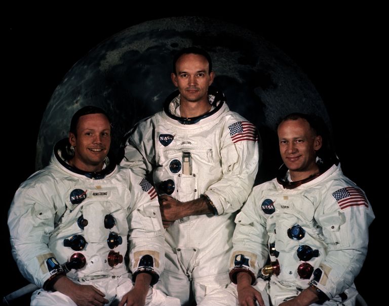 Apollo 11 astronaudid vasakult: Neil Armstrong, Michael Collins ja Edwin Buzz Aldrin
 