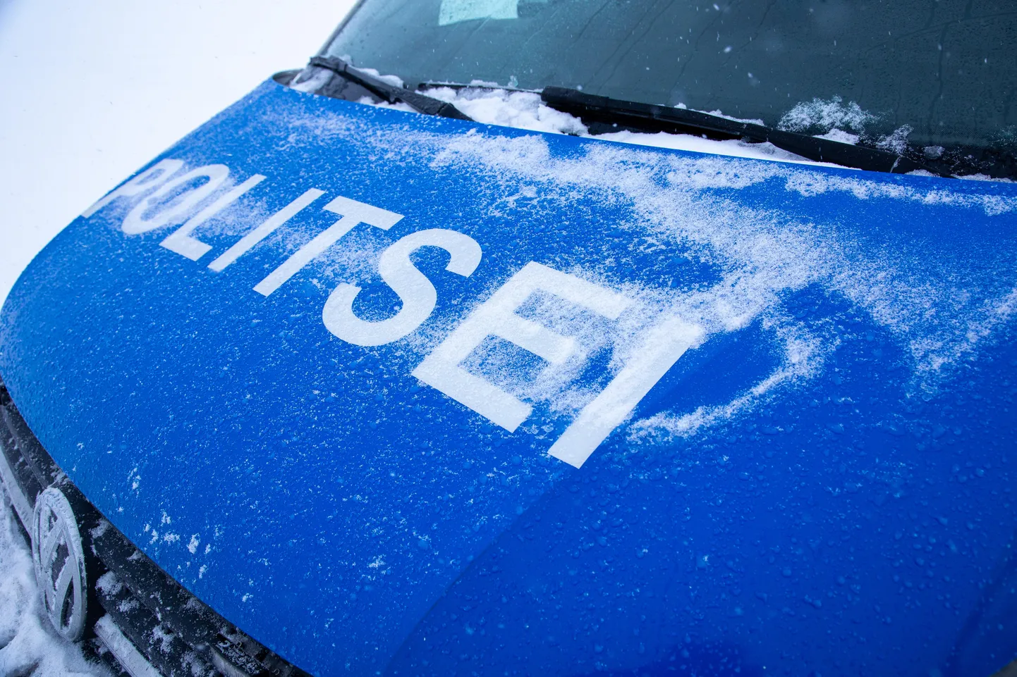 Politseiauto. Pilt on illustreeriv.
