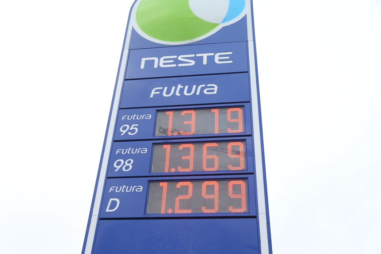 Kütusehind Neste tanklas 9. jaanuar.
