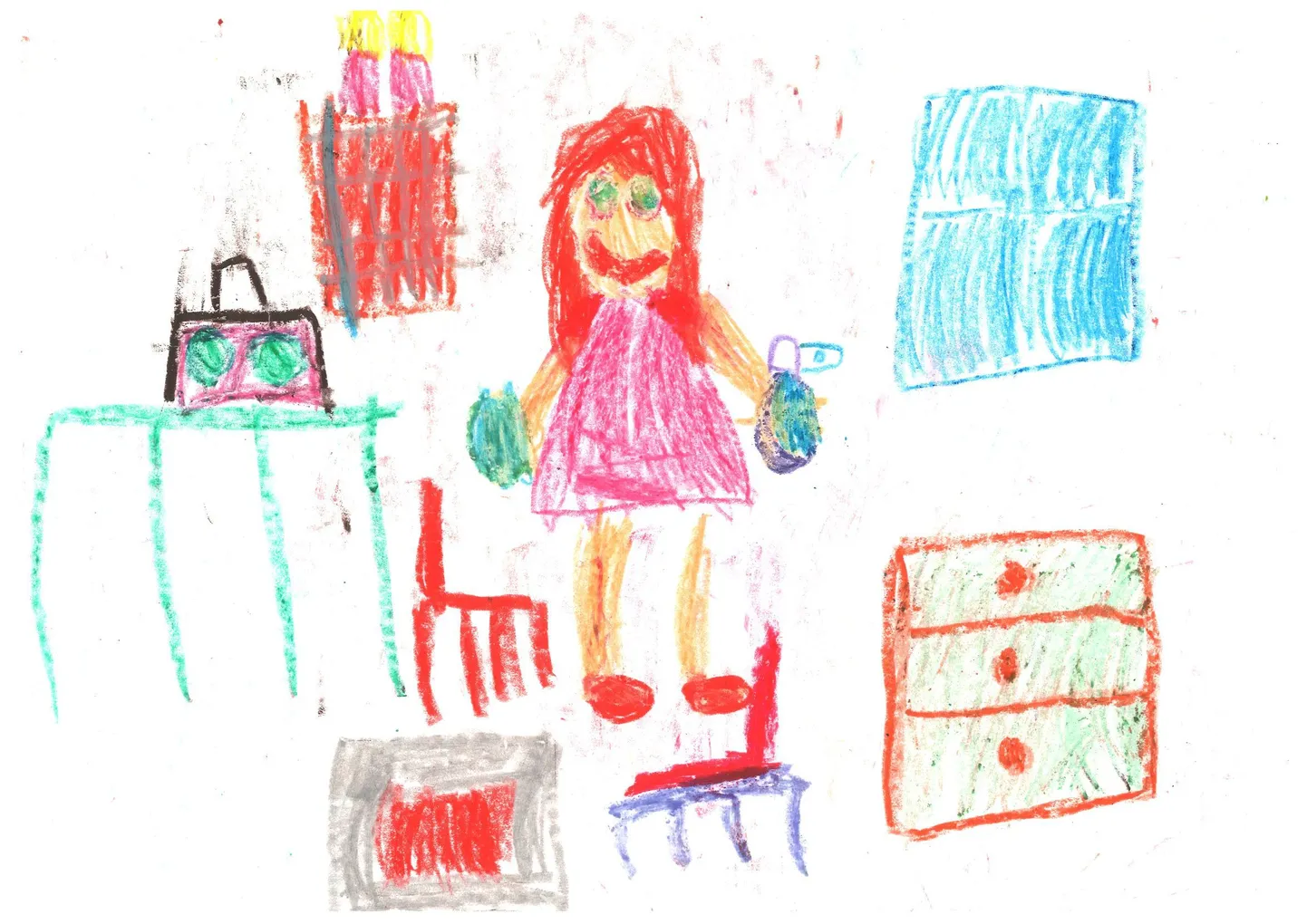 Swedbanki kontoris on Sakala kalendri joonistusvõitluse "Mina märkan" võidutööd. Selle pildi on joonistanud 6 aastane Miia Kristelle Sau, Mängupesa lasteaia Pärnaõite rühmast.