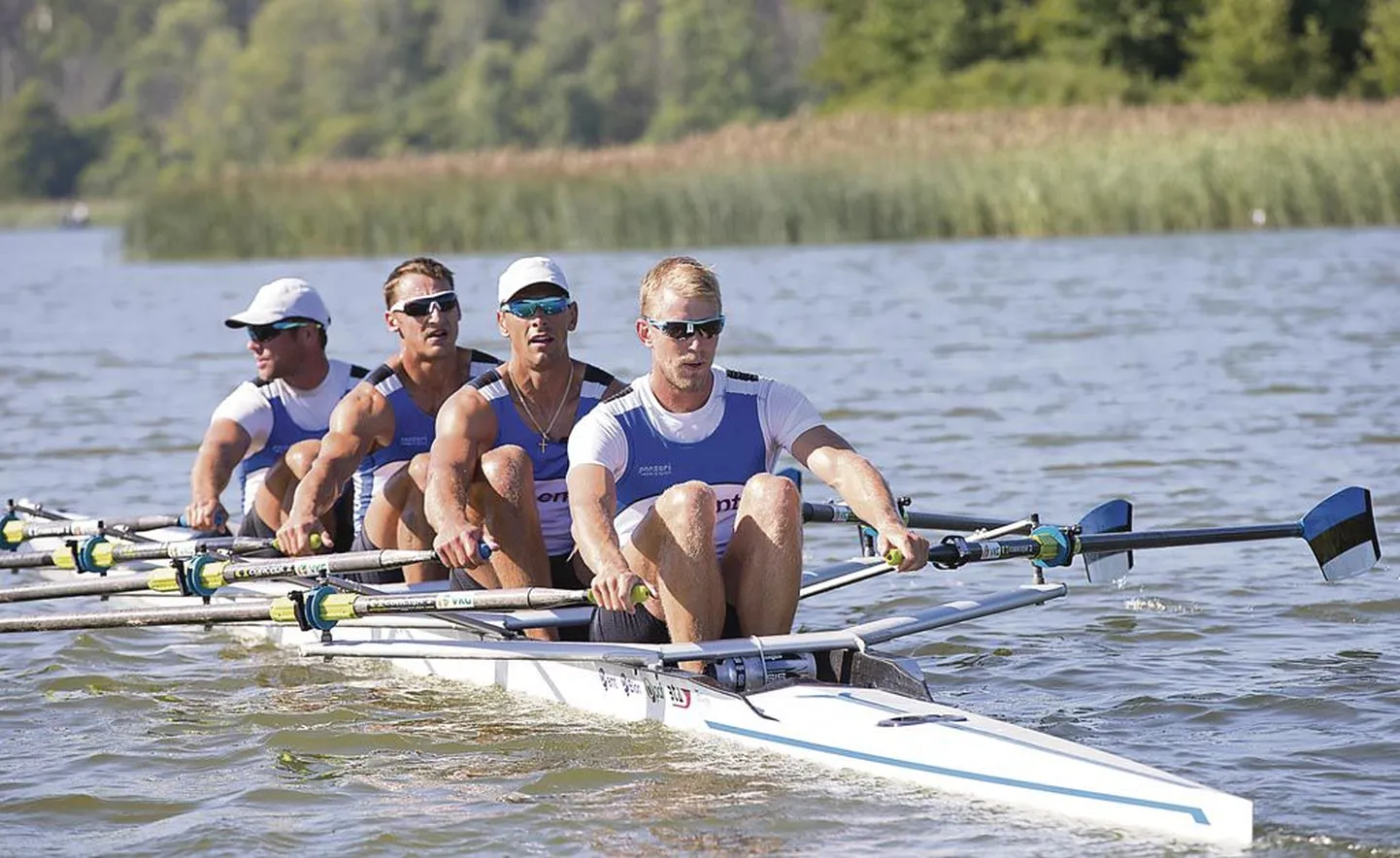 Andrei Jämsä (vasakul), Allar Raja, Tõnu Endrekson ja Kaspar Taimsoo lähevad olümpiale medalimõtetega.