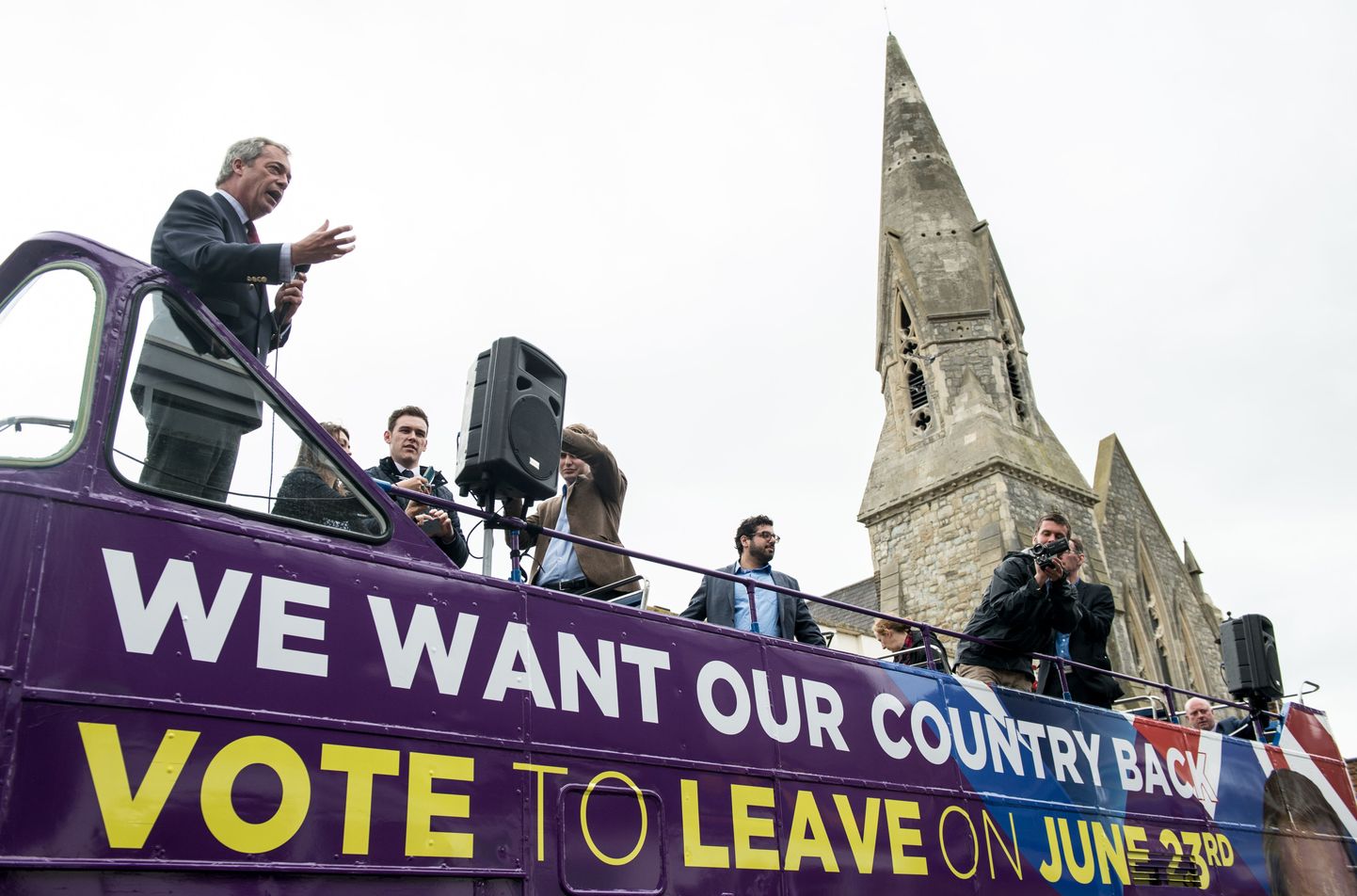 Briti Iseseisvuspartei liider Nigel Farage teeb kampaaniat Brexiti toetuseks.